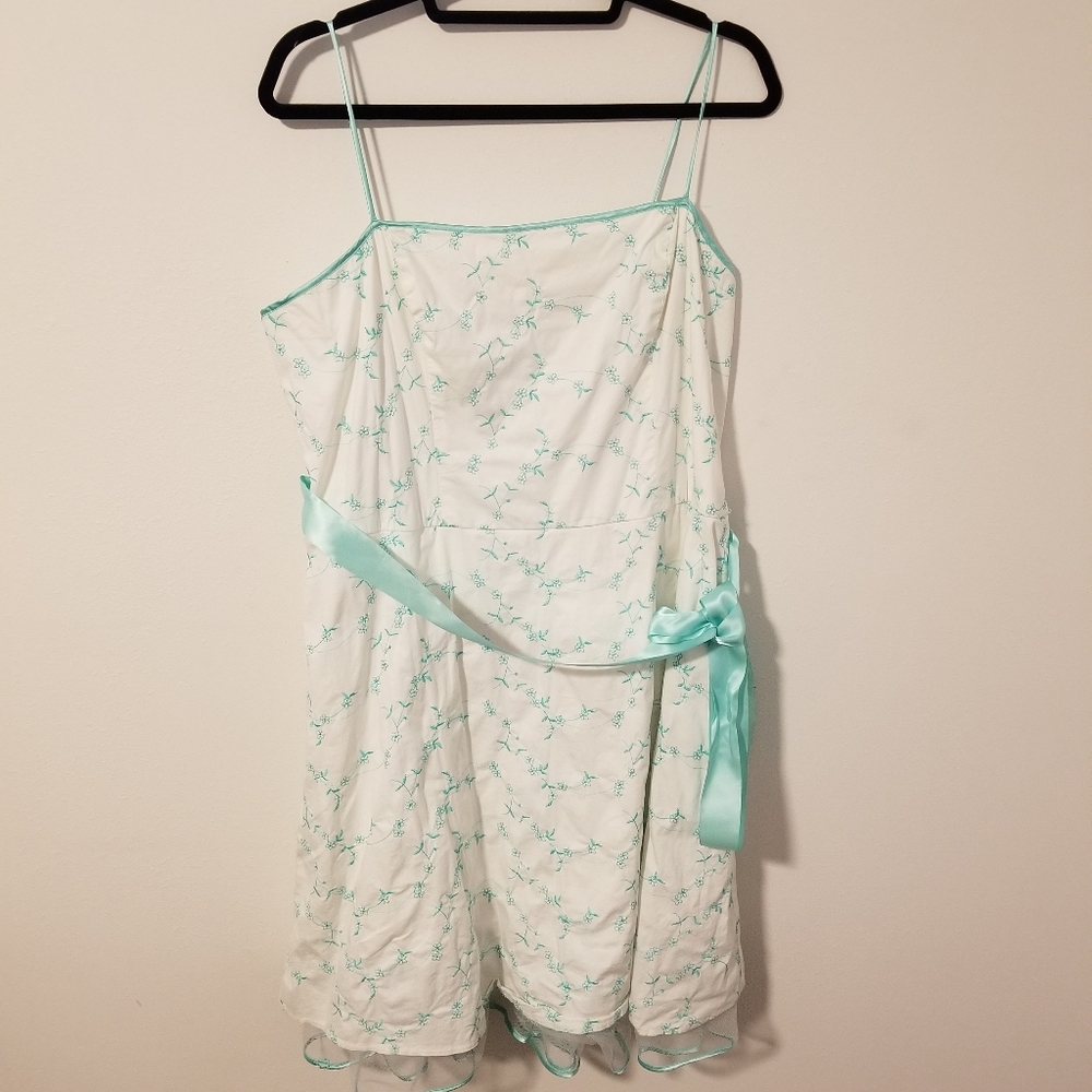 White and Teal sundress